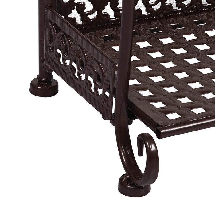Natura 5 Tier Metal Plant Stand | Flower Pot Shelves and Stand in Bronze