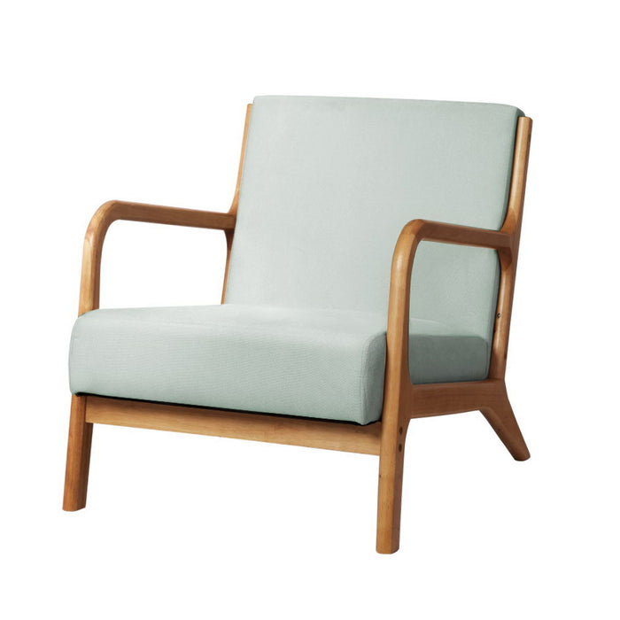 Nora Scandi Soft Fabric Lounge Armchair | Premium Soft Accent Chair Grey