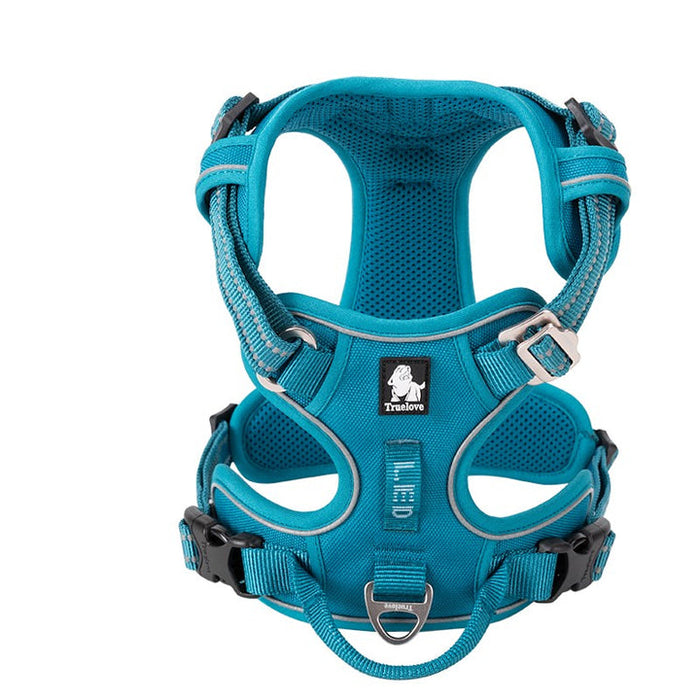 Large Pet Friendly No Pull Dog Harness Blue
