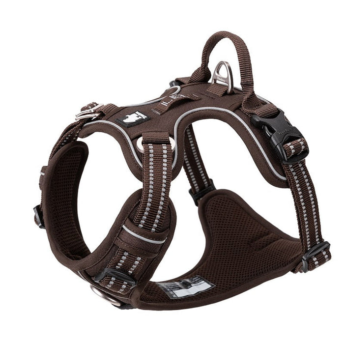 Small Pet Friendly No Pull Dog Harness Brown