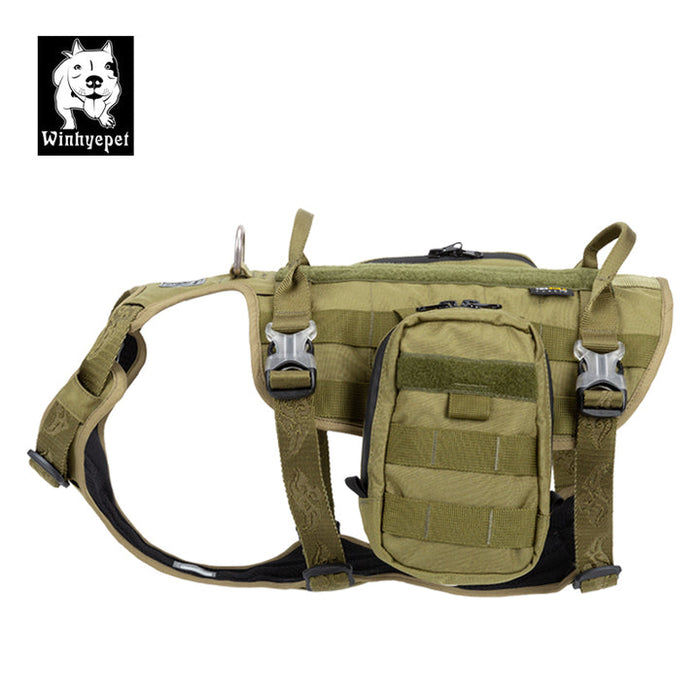 Whinhyepet Military Harness Army Green M