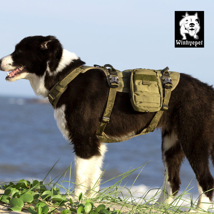 Whinhyepet Military Harness Army Green M