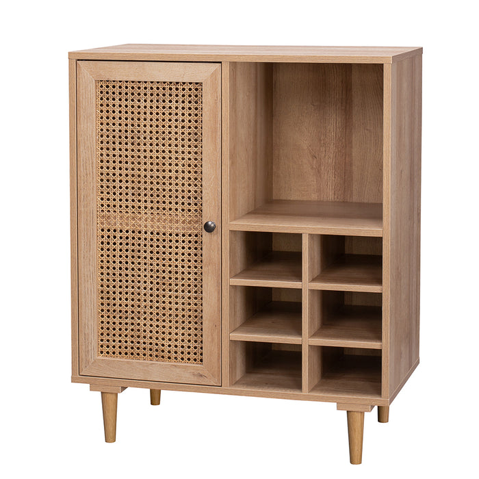 Porto Rattan Buffet Sideboard Storage Cabinet | Modern Wooden Hallway Table