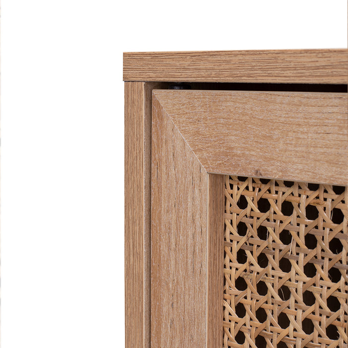 Porto Rattan Buffet Sideboard Storage Cabinet | Modern Wooden Hallway Table