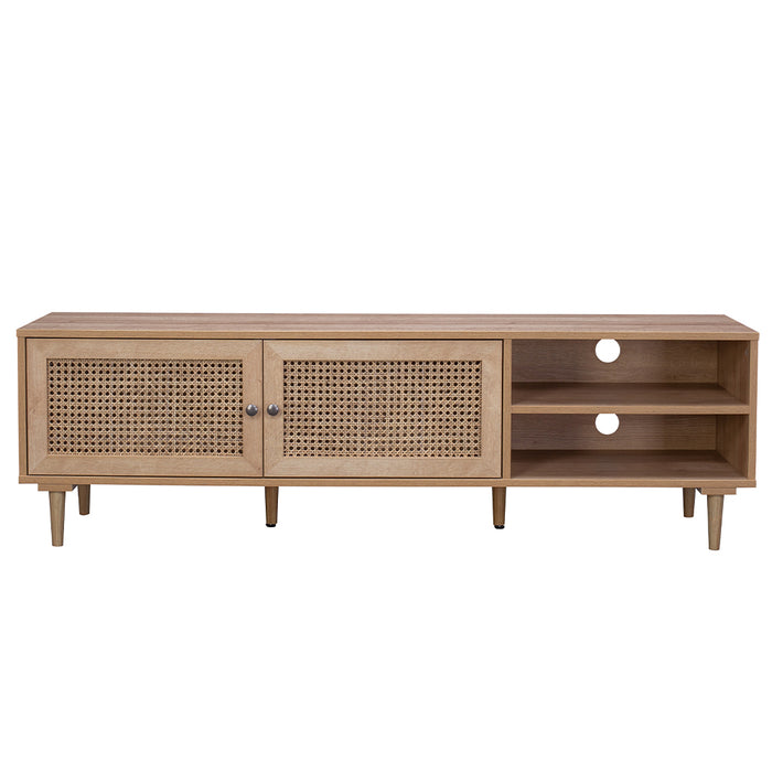 Porto 150cm Rattan Modern TV Entertainment Unit | Modern Wooden TV Stand
