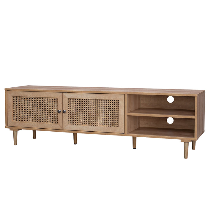 Porto 150cm Rattan Modern TV Entertainment Unit | Modern Wooden TV Stand