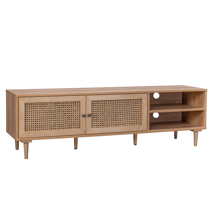 Porto 150cm Rattan Modern TV Entertainment Unit | Modern Wooden TV Stand