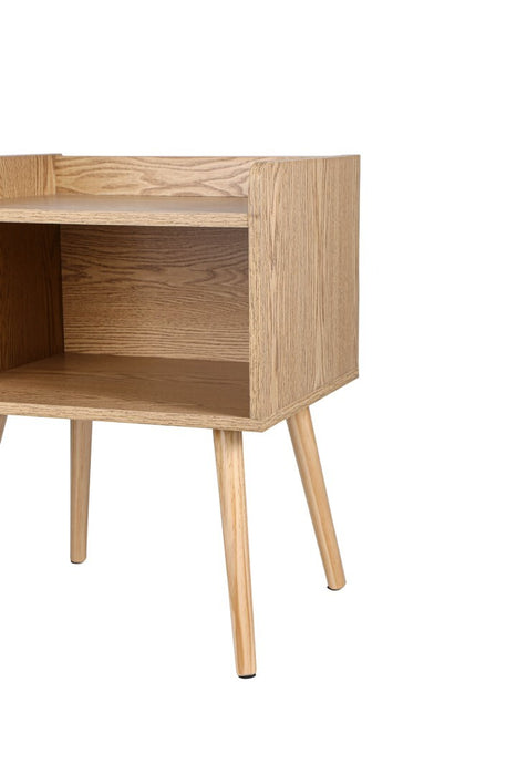 Arto Scandi Wooden Bedside Table | Sleek Nightstand Drawer Lamp Table