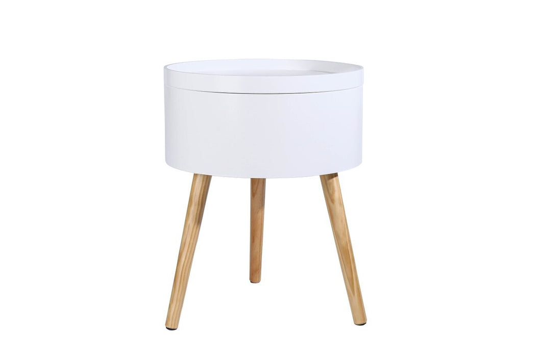 Miki Modern Tray Top Bedside Table| Storage Side Stand Coffee Table