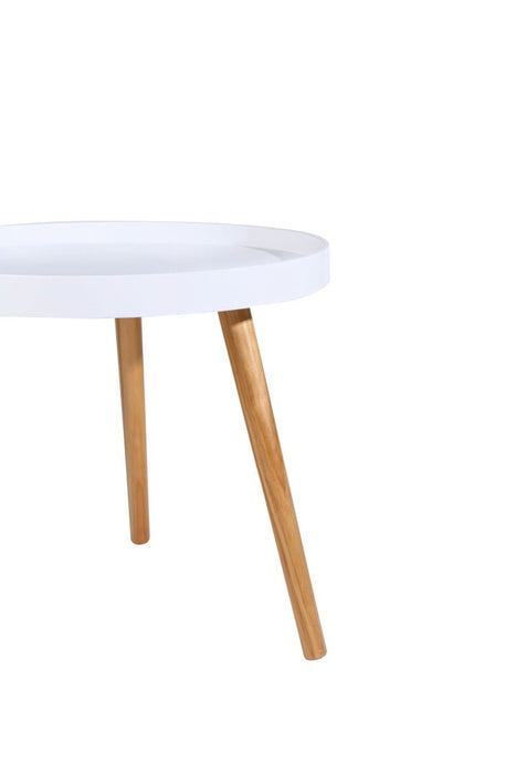 Set of Two 50cm Circulo Round Bedside Tables | Sleek Nightstand Drawer Lamp Table