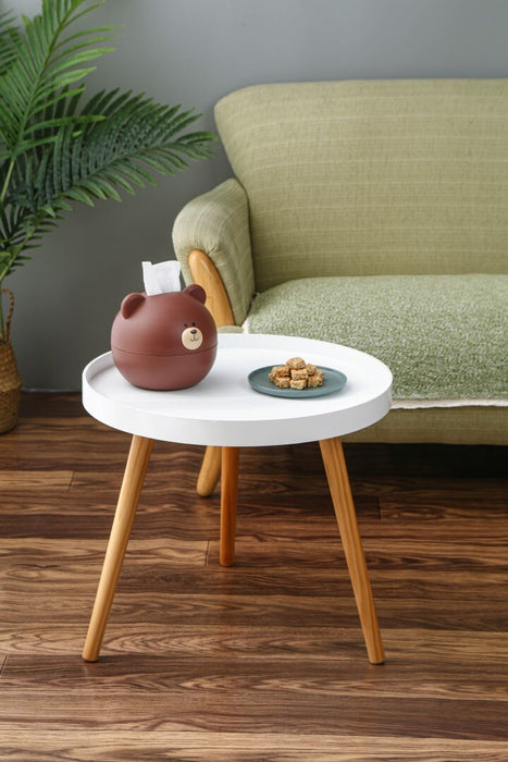 Set of Two 50cm Circulo Round Bedside Tables | Sleek Nightstand Drawer Lamp Table