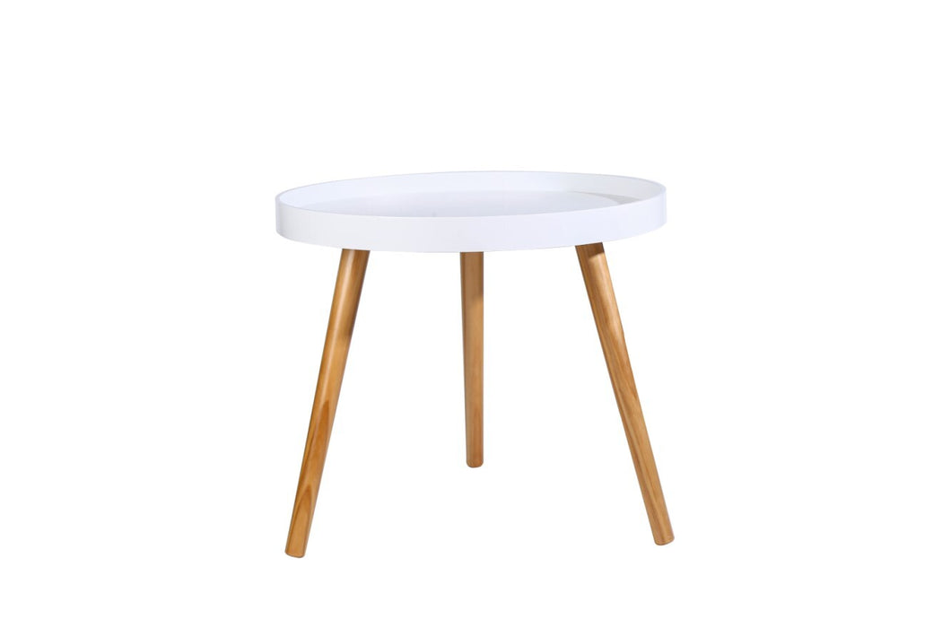 Ari 50cm Modern Round Bedside Table and Coffee Table Stand