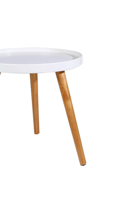 Set of Two 44cm Circulo Round Bedside Tables | Sleek Nightstand Drawer Lamp Table