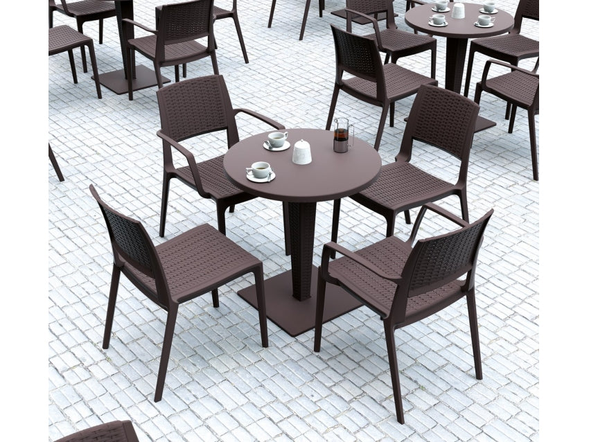 Premium High End Weather Resistant Capri Armchair 82cm H - Chocolate