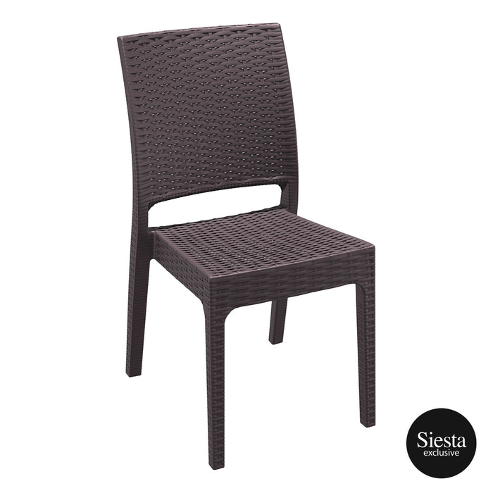 Premium High End Weather Resistant Florence Chair 85cm H - Chocolate