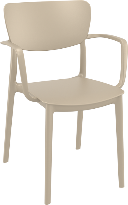 Premium High End Weather Lisa Armchair 82cm H - White