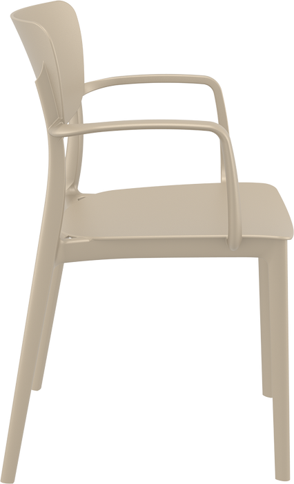 Premium High End Weather Lisa Armchair 82cm H - White
