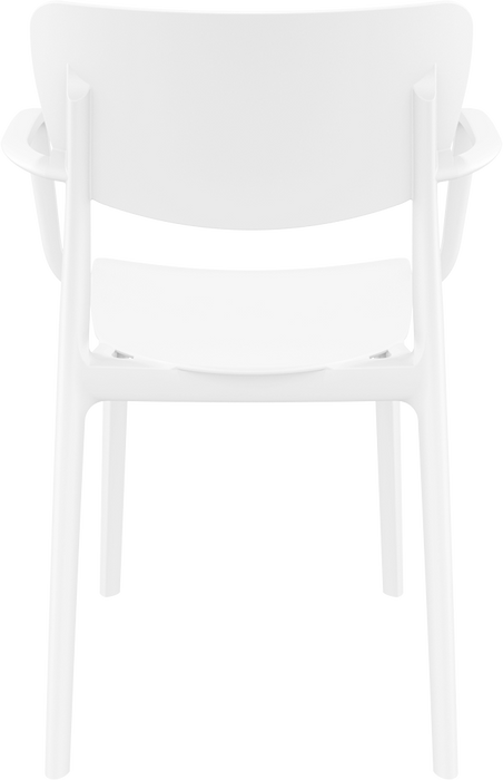 Premium High End Weather Lisa Armchair 82cm H - White