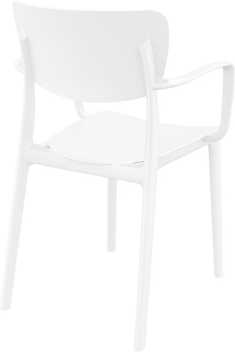 Premium High End Weather Lisa Armchair 82cm H - White