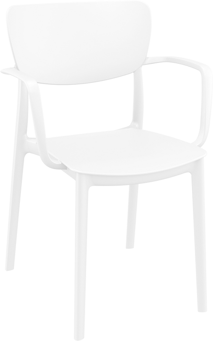 Premium High End Weather Lisa Armchair 82cm H - White