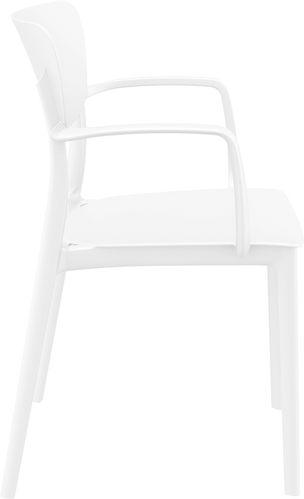 Premium High End Weather Lisa Armchair 82cm H - White