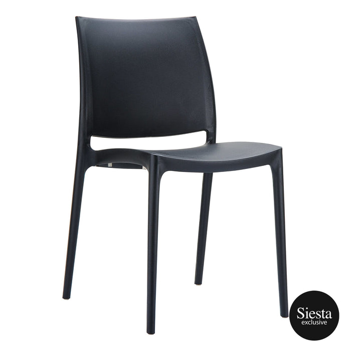 Premium High End Weather Resistant Maya Chair 82cm H - Black