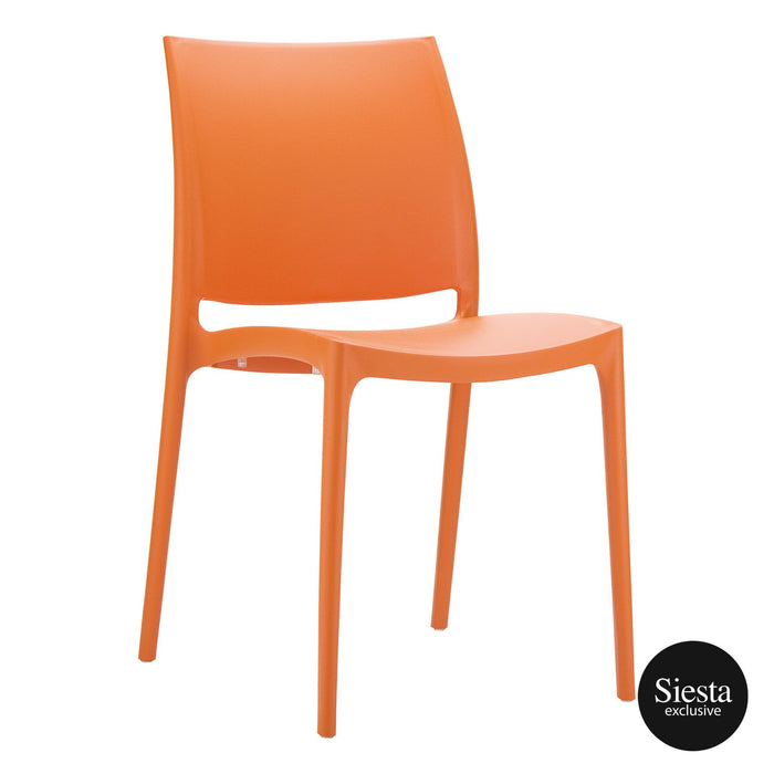 Premium High End Weather Resistant Maya Chair 82cm H - Orange