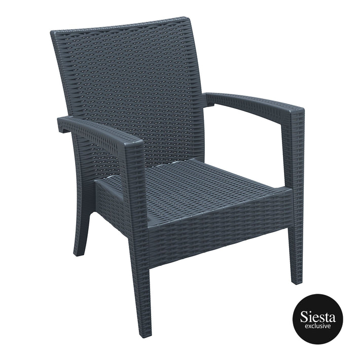 Premium High End Weather Resistant Tequila Armchair 82cm H - Anthracite