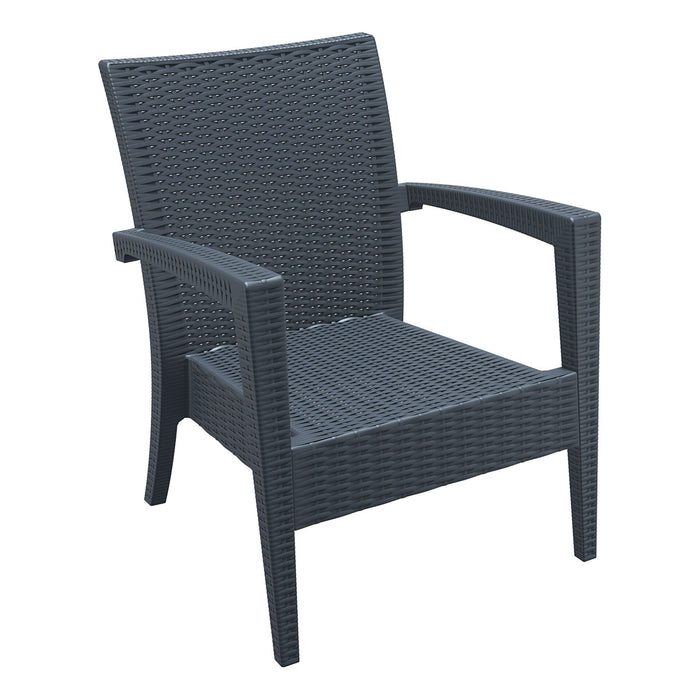 Premium High End Weather Resistant Tequila Armchair 82cm H - Anthracite
