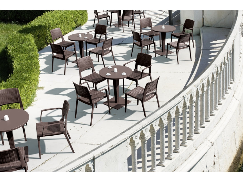 Premium High End Weather Resistant Verona Chair 84cm H - Chocolate