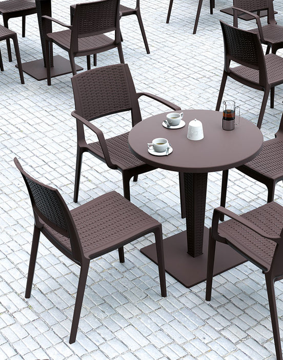 Premium High End Weather Resistant Verona Chair 84cm H - Chocolate