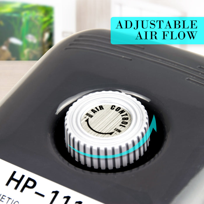 Aquarium Air Pump 4 Outlet 360L/H 13W Oxygen Hydroponic  by Dynamic Power