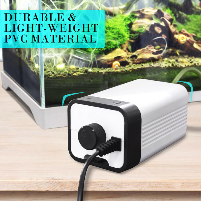 Aquarium Air Pump 2 Outlet 180L/H 4W Oxygen Hydroponic  by Dynamic Power