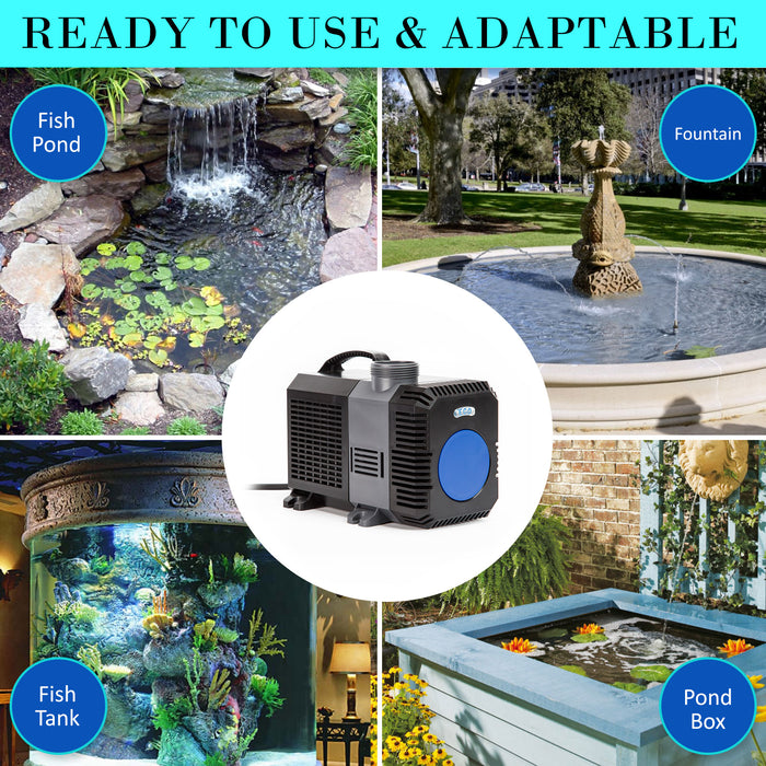 Submersible Aquarium Pond Water Pump 16000L/H by Dynamic Power