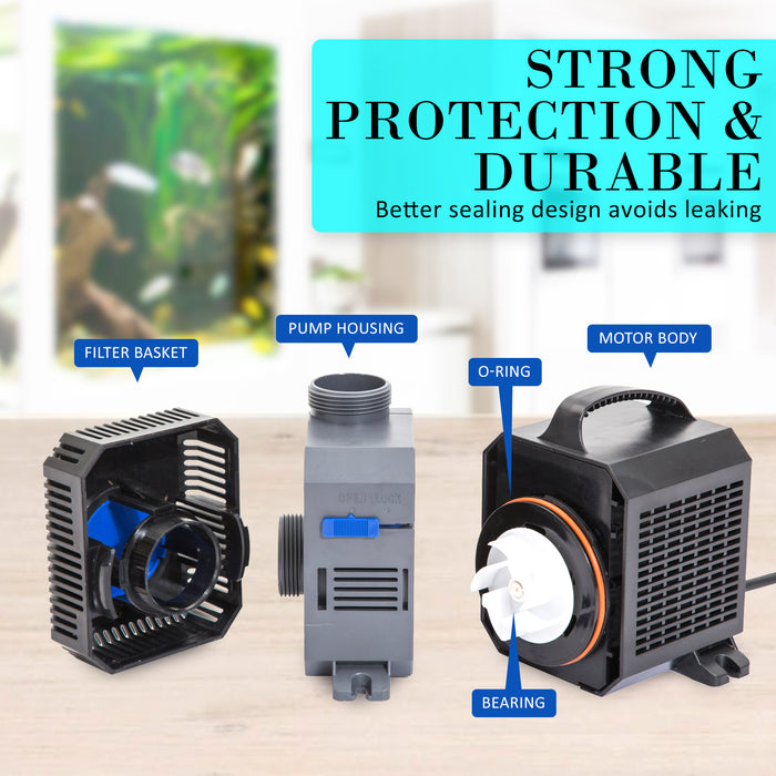 Submersible Aquarium Pond Water Pump 16000L/H by Dynamic Power