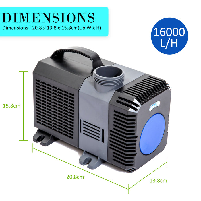 Submersible Aquarium Pond Water Pump 16000L/H by Dynamic Power