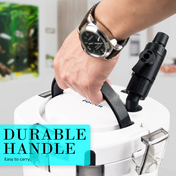 External Aquarium Canister Filter 1000L/H by Dynamic Power