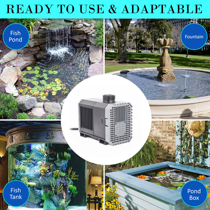 Submersible Aquarium Water Pump 3000L/H 55W 3m by Dynamic Power