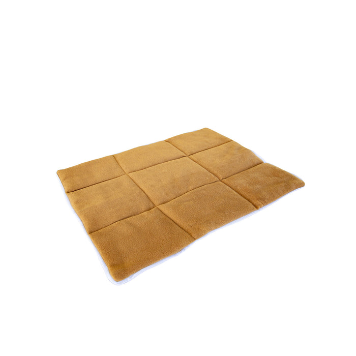 Soft Sleep Small Beige Pet Cushion Mat Bed | Dog Cat Relaxed Calm Pet Bed 24"