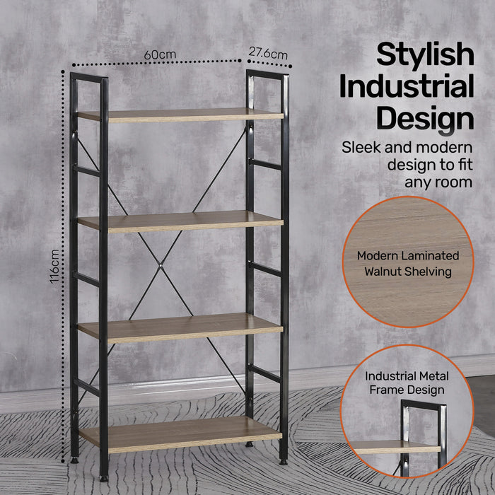 Arezzo 4 Tier Modern Display Shelf Bookcase