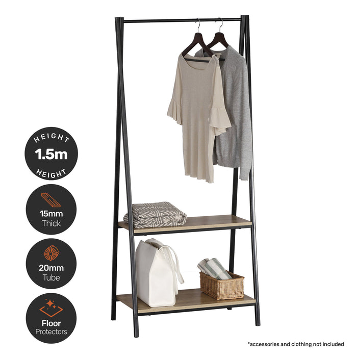 Arezzo 2 Tier Garment Rack | Modern Clothes Rack Storage