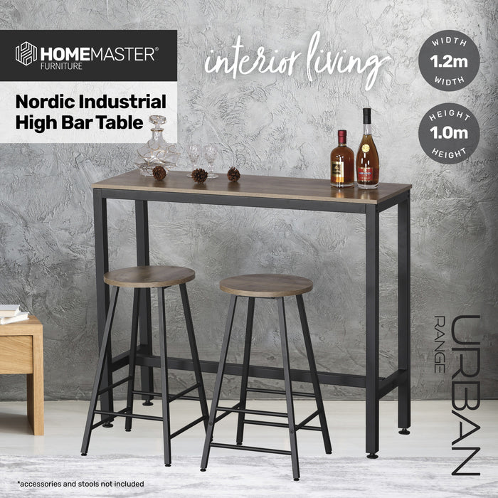 120cm Athrak Nordic Industrial Design Stylish Modern Bar Table