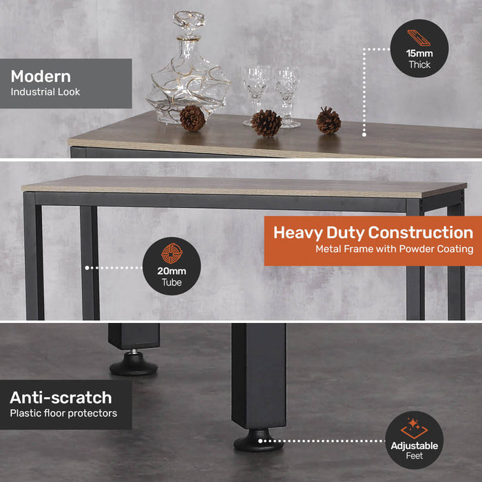 120cm Athrak Nordic Industrial Design Stylish Modern Bar Table