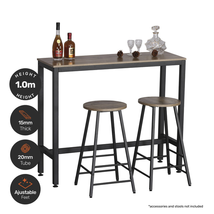 120cm Athrak Nordic Industrial Design Stylish Modern Bar Table