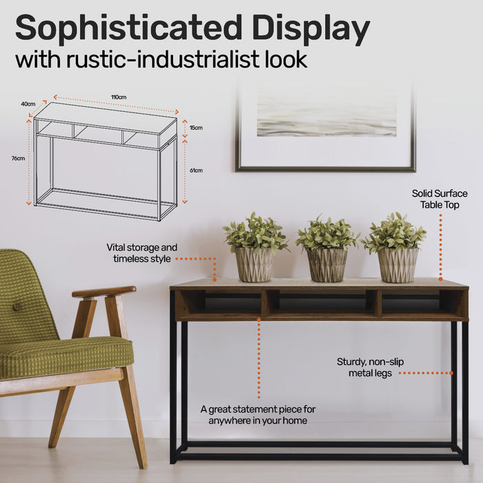 Arezzo Modern Sleek Vogue Console Table | Modern Storage Console Side Table