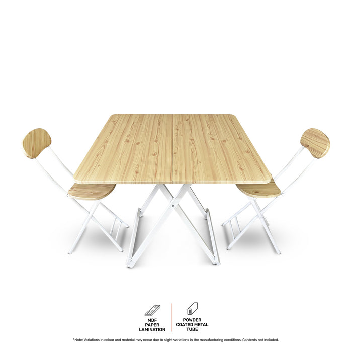 Arezzo Foldable Dining Table and Chairs Set | Portable Indoor/Outdoor Table Set