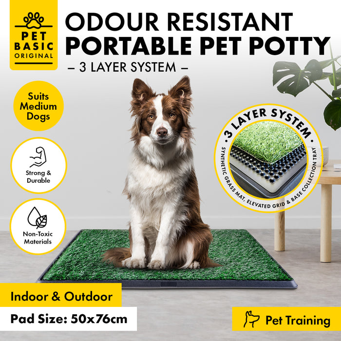 3 Layer Portable Dog Potty Trainer System | Odour Resistant Pet Potty Training