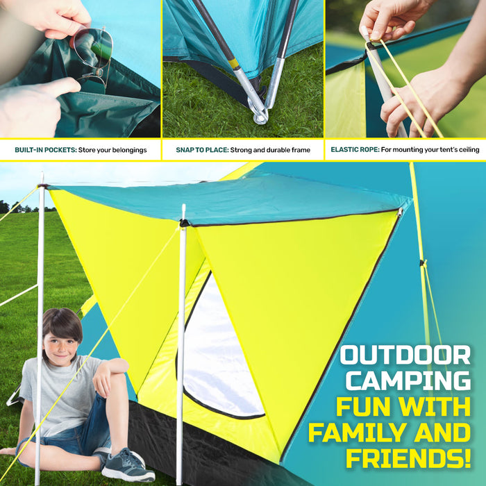 3 Person 2.1m x 2.1m UV Protected Beach and Camping Tent