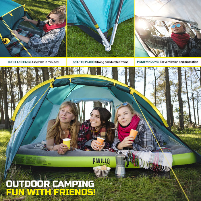 3 Person 2.4m x 2.1m UV Protected Beach and Camping Tent