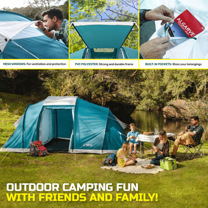 Large 4.9m x 2.m Tent 6 Person UV Protected Premium Tent | Family Size Camping Tent by Bestway